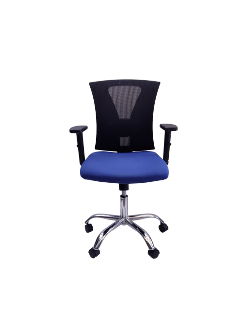 Silla Ceres Gerente Cromo Blue