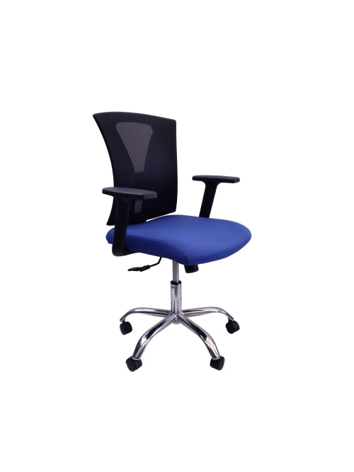 Silla Ceres Gerente Cromo Blue