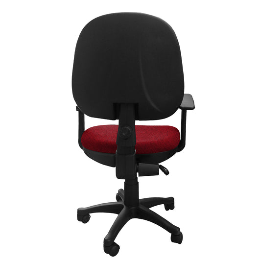 Silla Escritorio LIZZA MEDIA CONTAC Rojo Tomate Con Brazos  ref: 2005